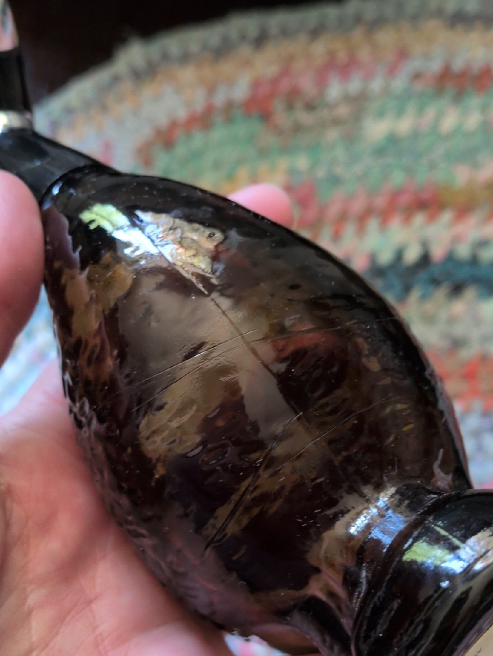 Vintage 1970s Avon Canada Goose Brown Glass Perfume Cologne Bottle Decanter - Picture 9 of 12